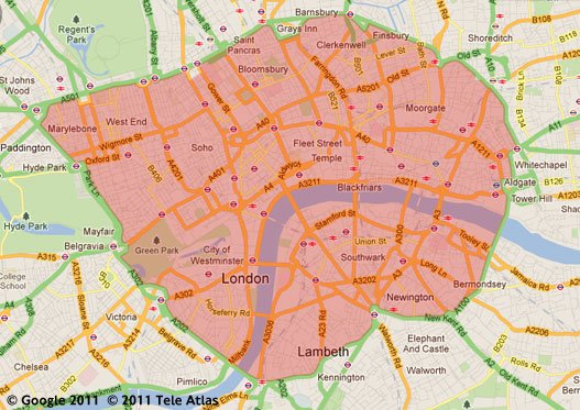 Autorijden in Londen - Congestion Charge - citytrips Londen